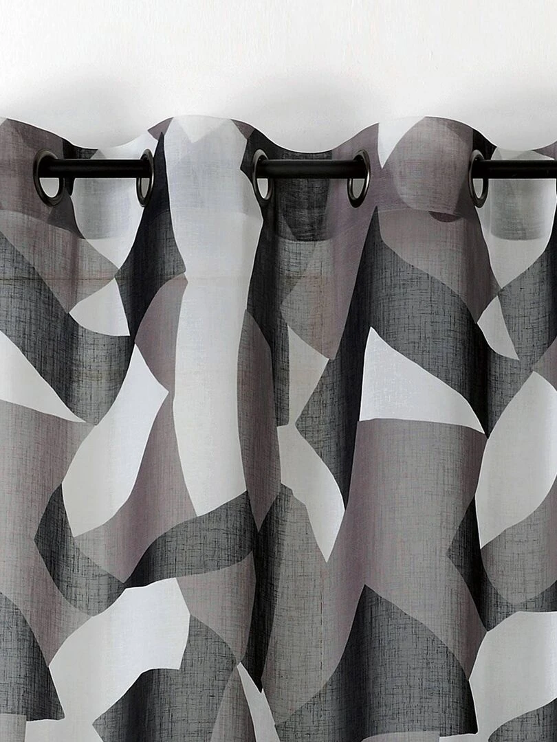 Voilage tamisant Camo Gris clair