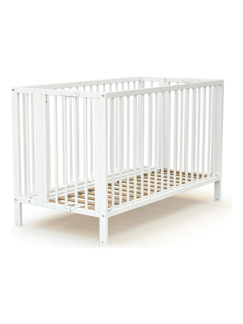 AT4    Lit bébé pliant ESSENTIEL en bois   Blanc