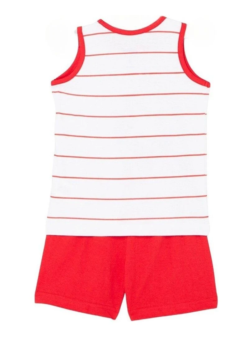 Disney Ensemble T shirt short garçon Imprimé Mickey Rouge