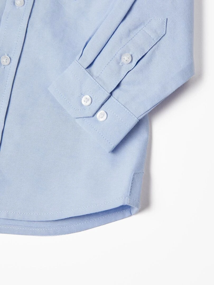 Chemise à Manches Longues en Coton Bébé Garçon manches longues ALPINE LUXURY   Bleu clair