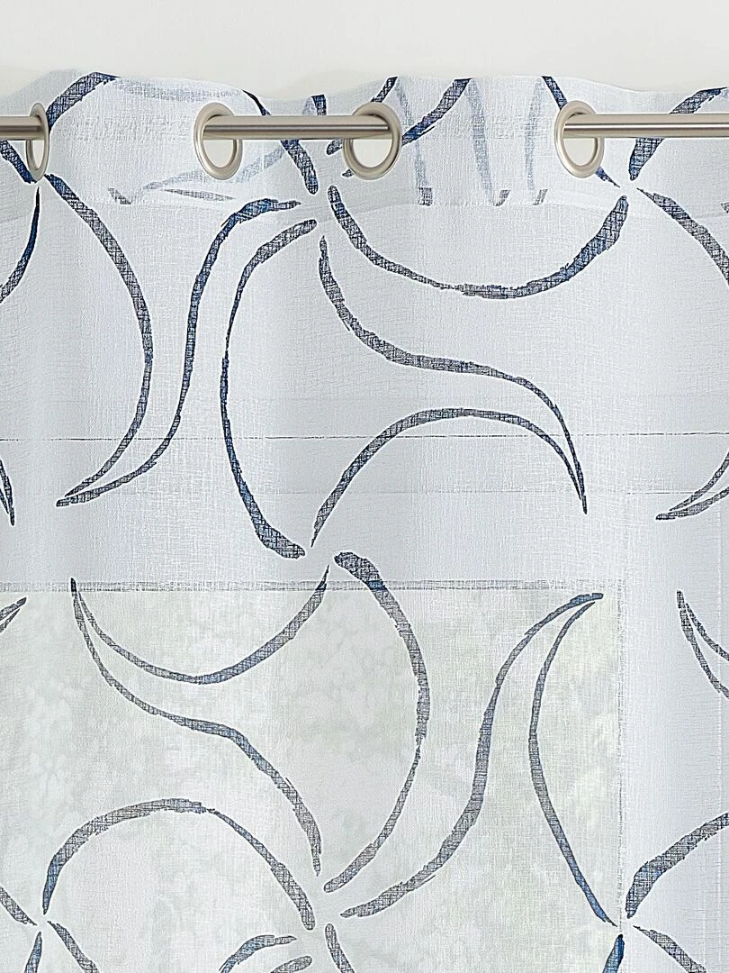 Voilage au style géométrique coloré   Bleu marine