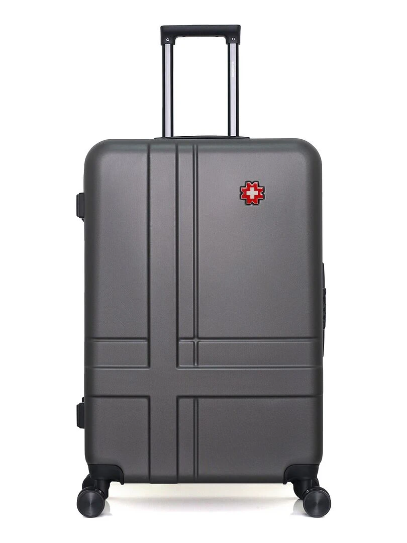 Set de 4 Valises Rigides Grand Format  Taille Moyenne  Valise Cabine et Vanity USTER M   Gris foncé