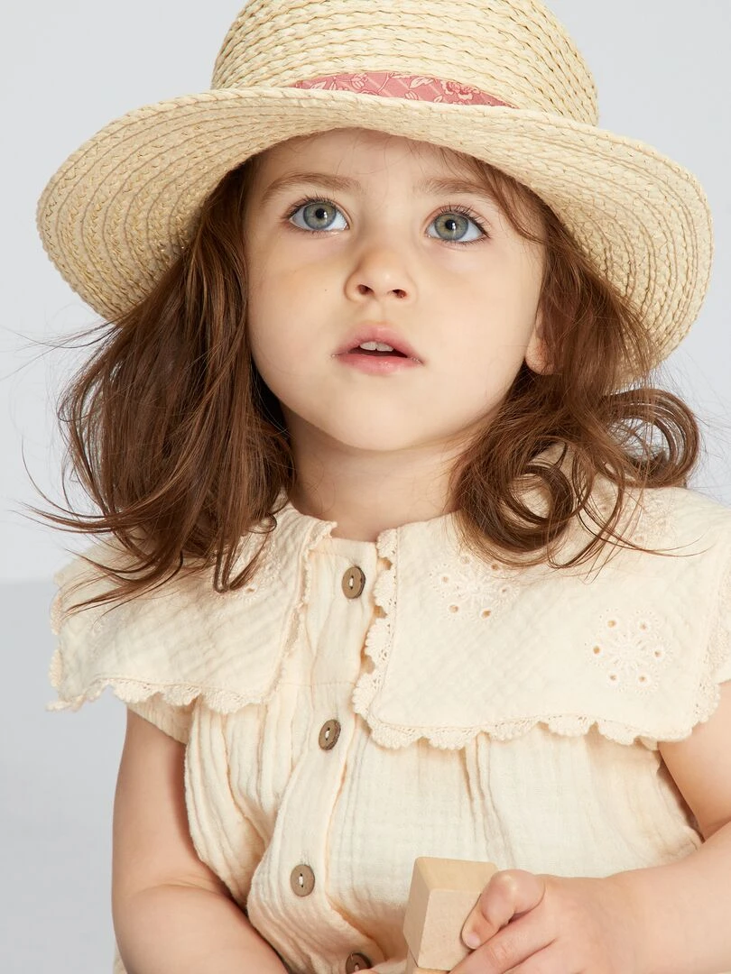 Blouse en gaze de coton   Ecru