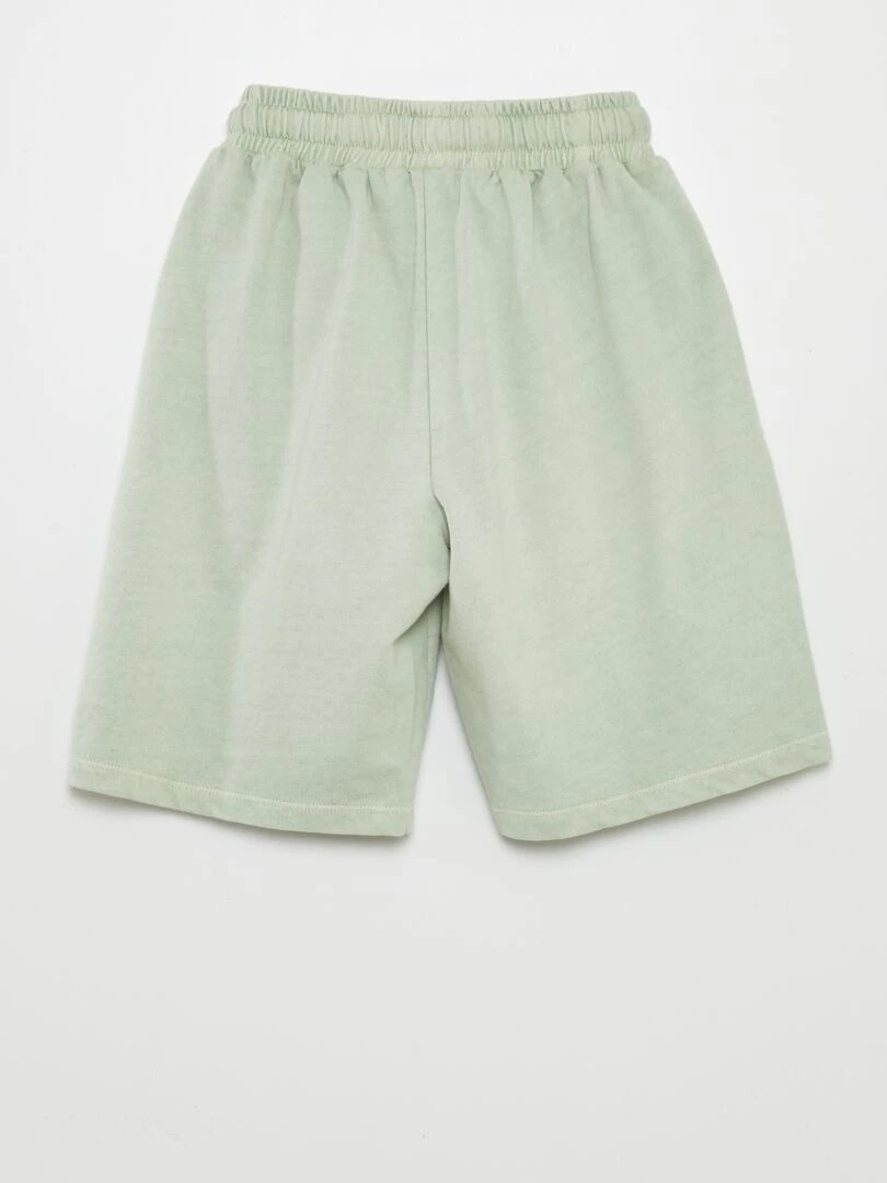 Pyjama court   tee shirt + bermuda   2 pièces   Vert