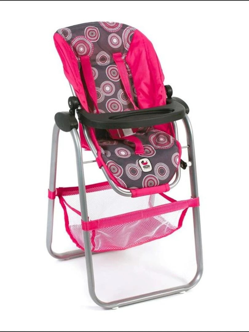 Chaise haute Ton Fuchsia avec motifs pour poupées N/A