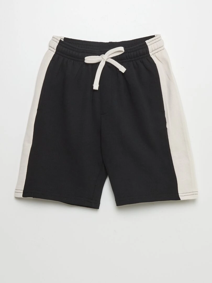 Ensemble t shirt + short   2 pièces   Blanc/noir