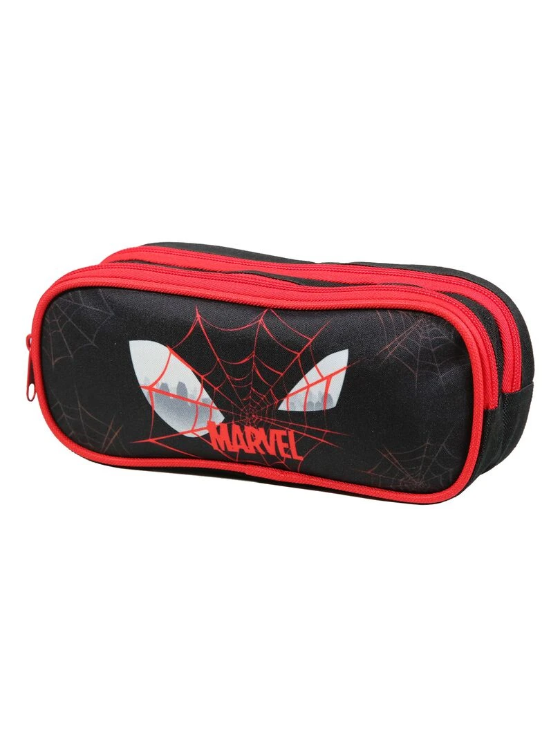 BAGTROTTER Trousse scolaire 2 compartiments Marvel Spider Man Noire Noir