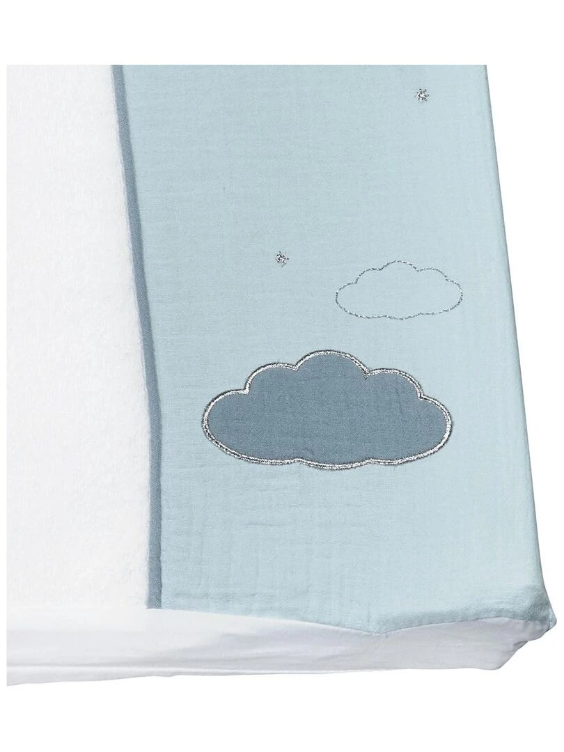 Matelas à langer en coton SAUTHON Blanc Bleu