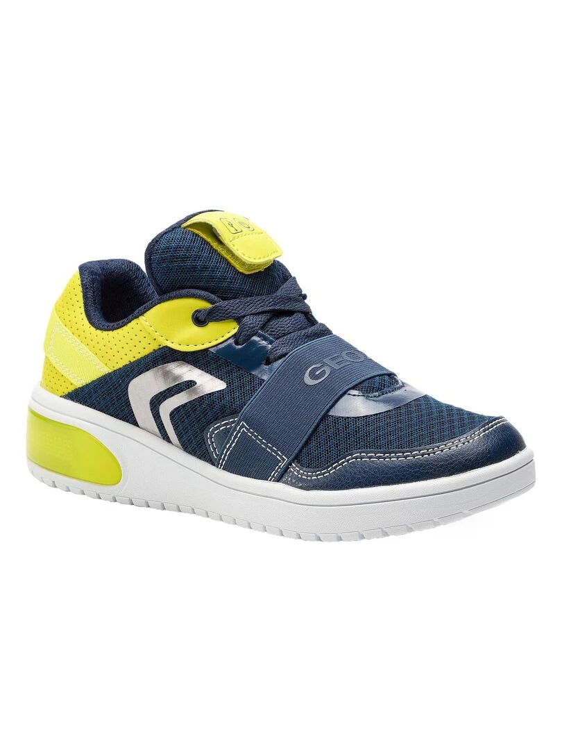 Basket Geox J Xled B.B MESH + GEOBUCK Bleu