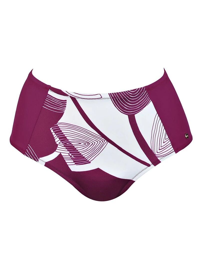 Bas maillot de bain taille haute Karpathos Bordeaux