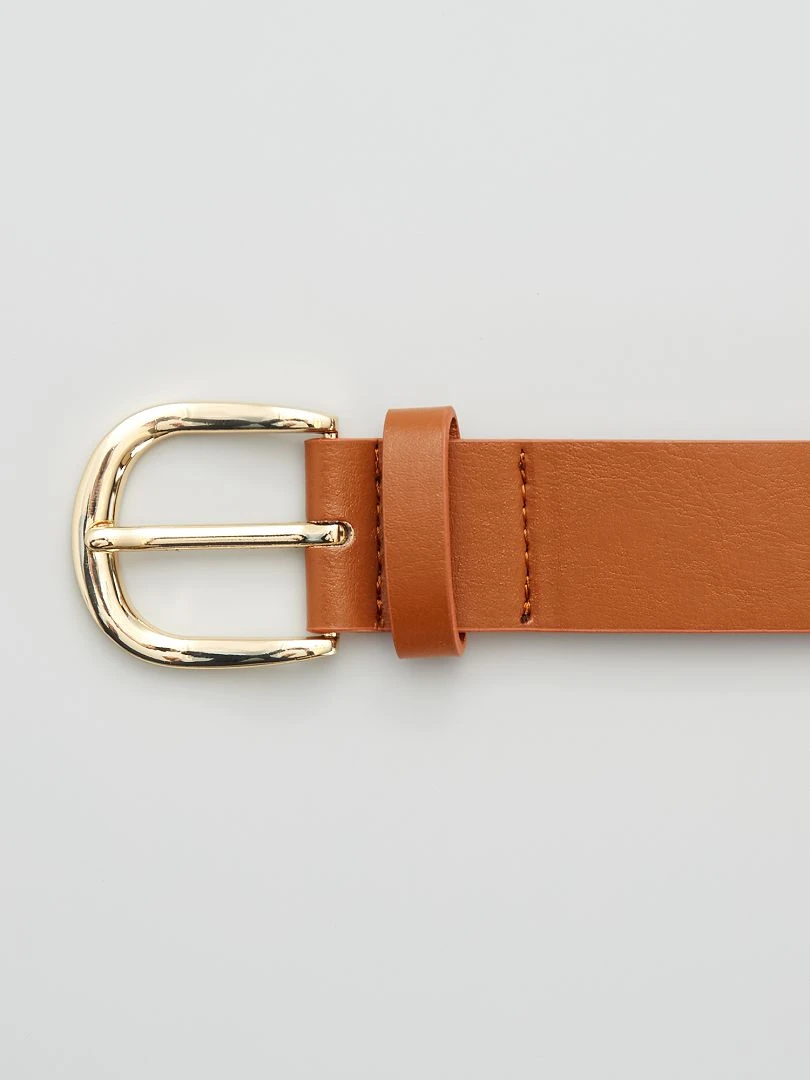 Ceinture unie basique   camel