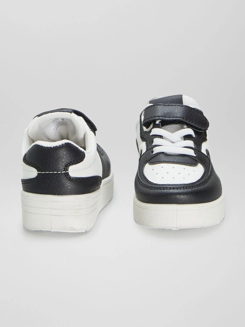 Baskets scratch et lacets élastiques   Blanc