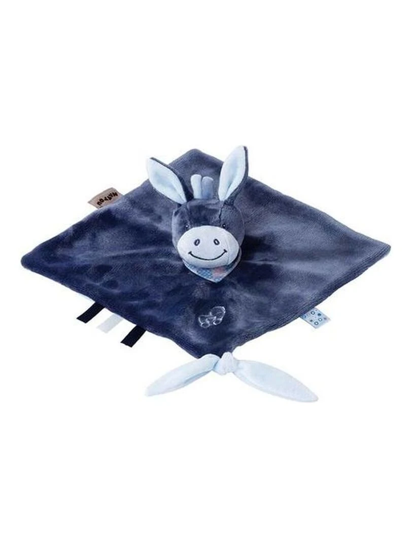 Doudou Nattou Ane Bleu Plat Alex & Bibou Bleu
