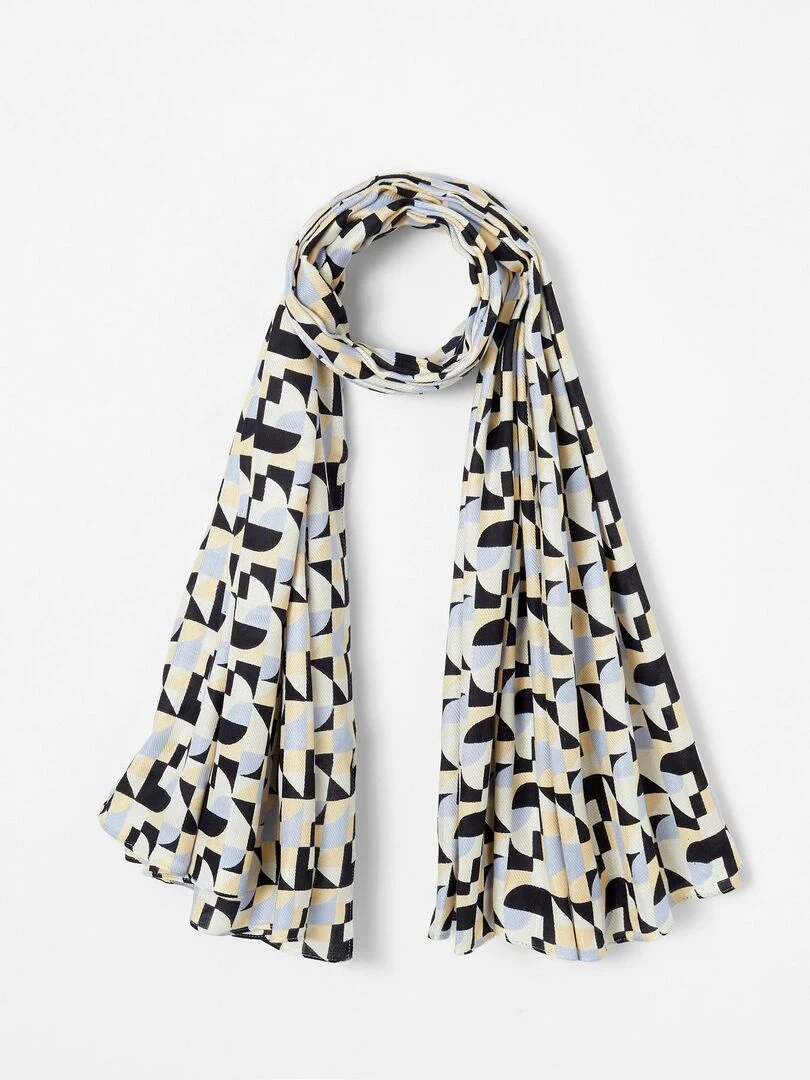 Foulard à micro motifs géométriques Damart Bleu