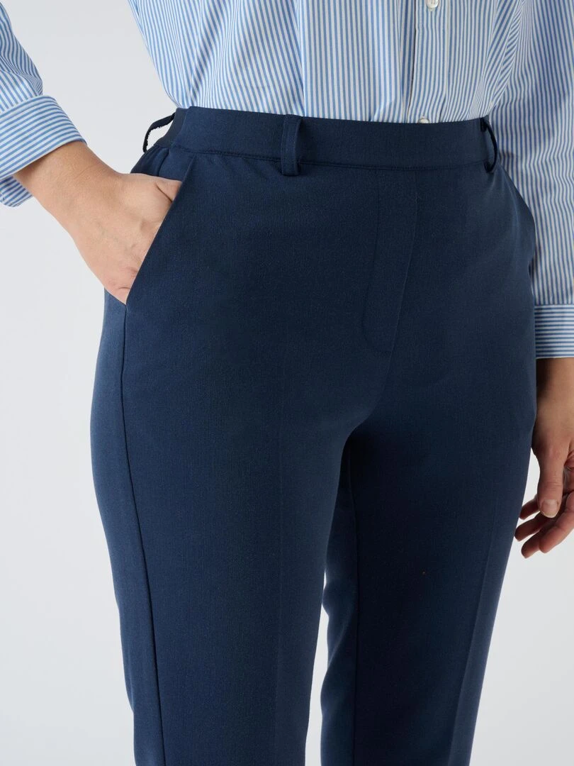 Pantalon 7/8ème enfilable bi stretch Damart Bleu marine