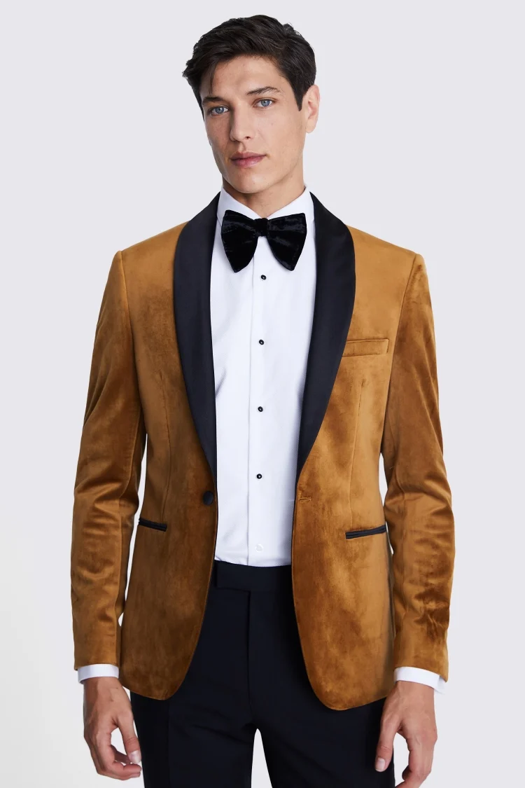 Slim Fit Camel Velvet Jacket Buy Online at Moss