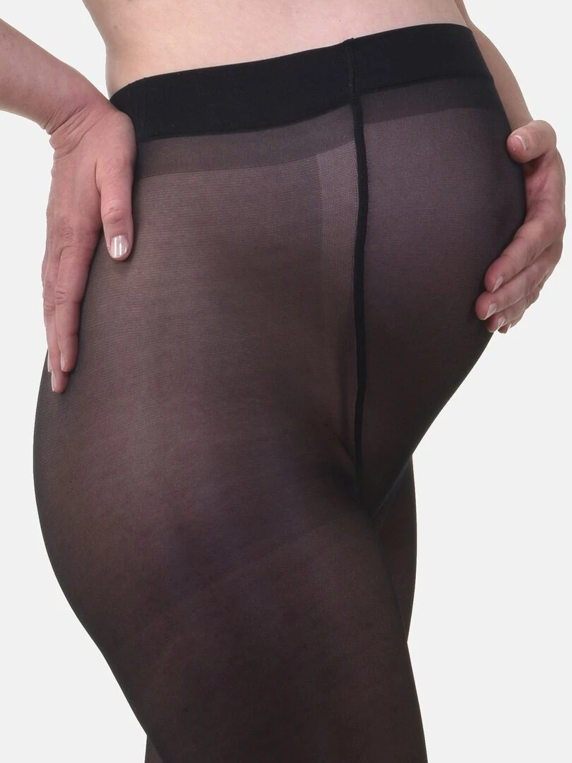 Collants de grossesse transparant magique 40den (Mamsy)   Noir