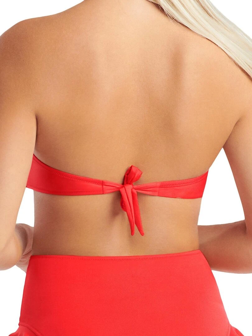 Haut maillot de bain bandeau sans armatures Kenya   Rouge