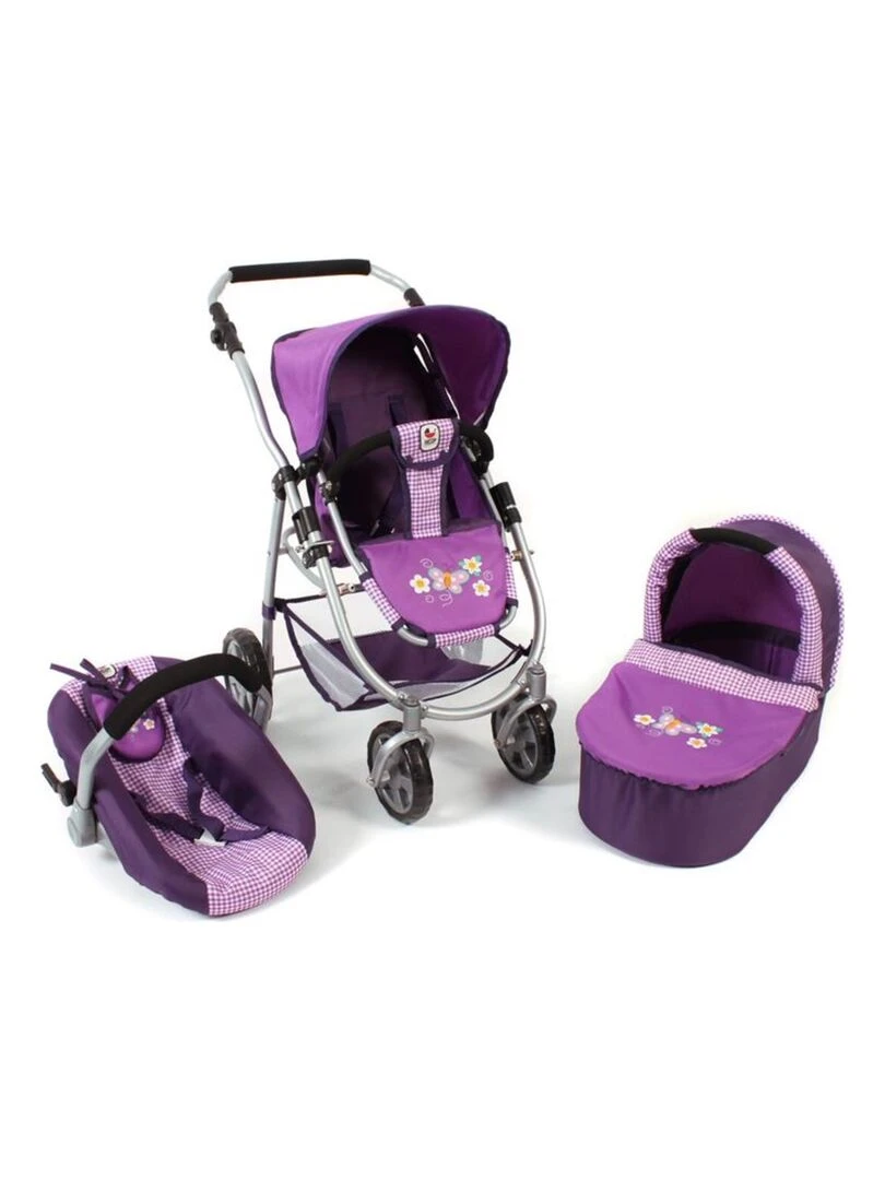 Poussette pour poupées 3 en 1 EMOTION Purple Checker N/A