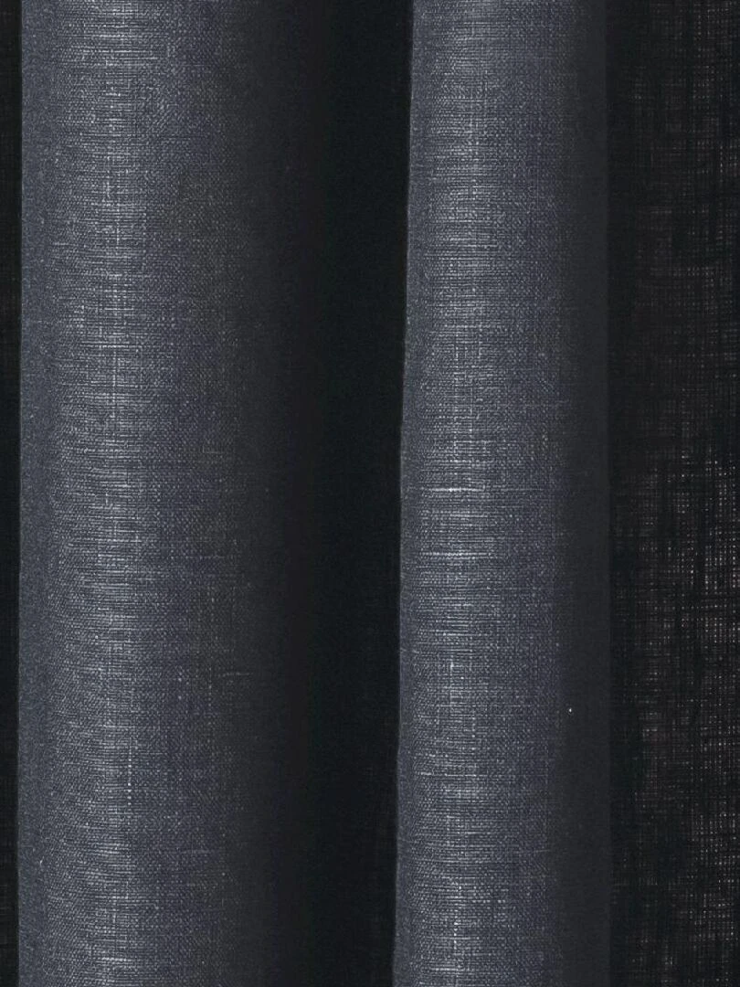 Rideau en lin avec œillets 'Deko&co' Gris foncé