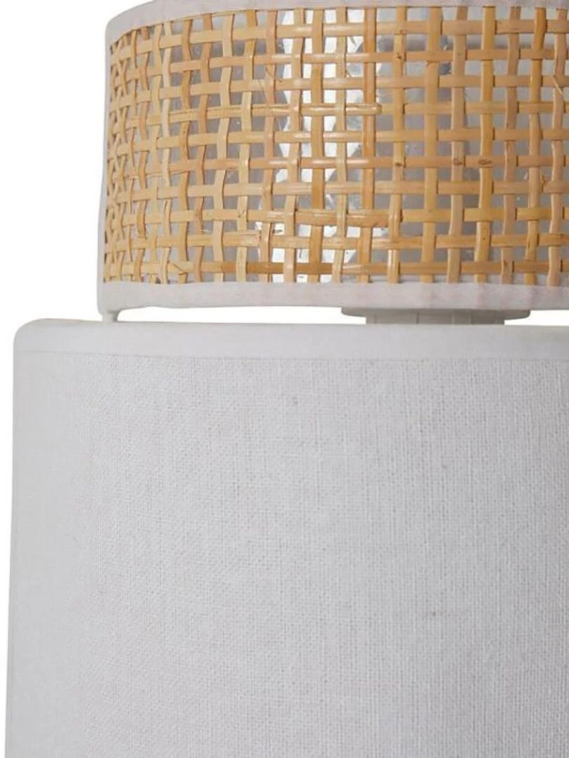 Applique incurvée rotin tissu blanc Blanc