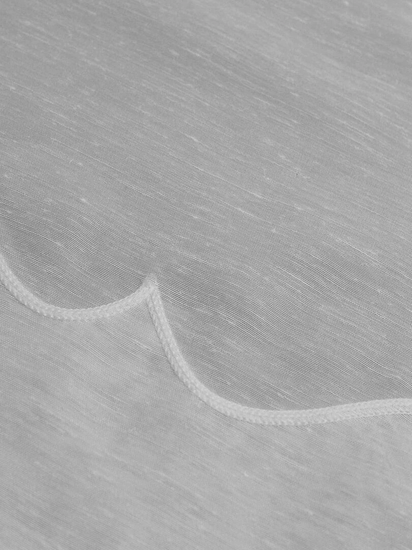 Voilage brodé cornely   Blanc