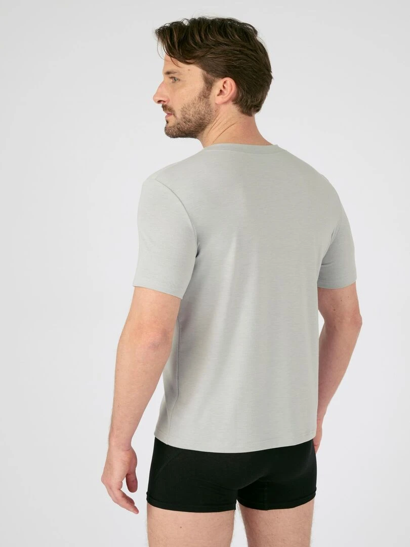T shirt manches courtes thermorégulant Evolutyl   Damart   Gris chiné