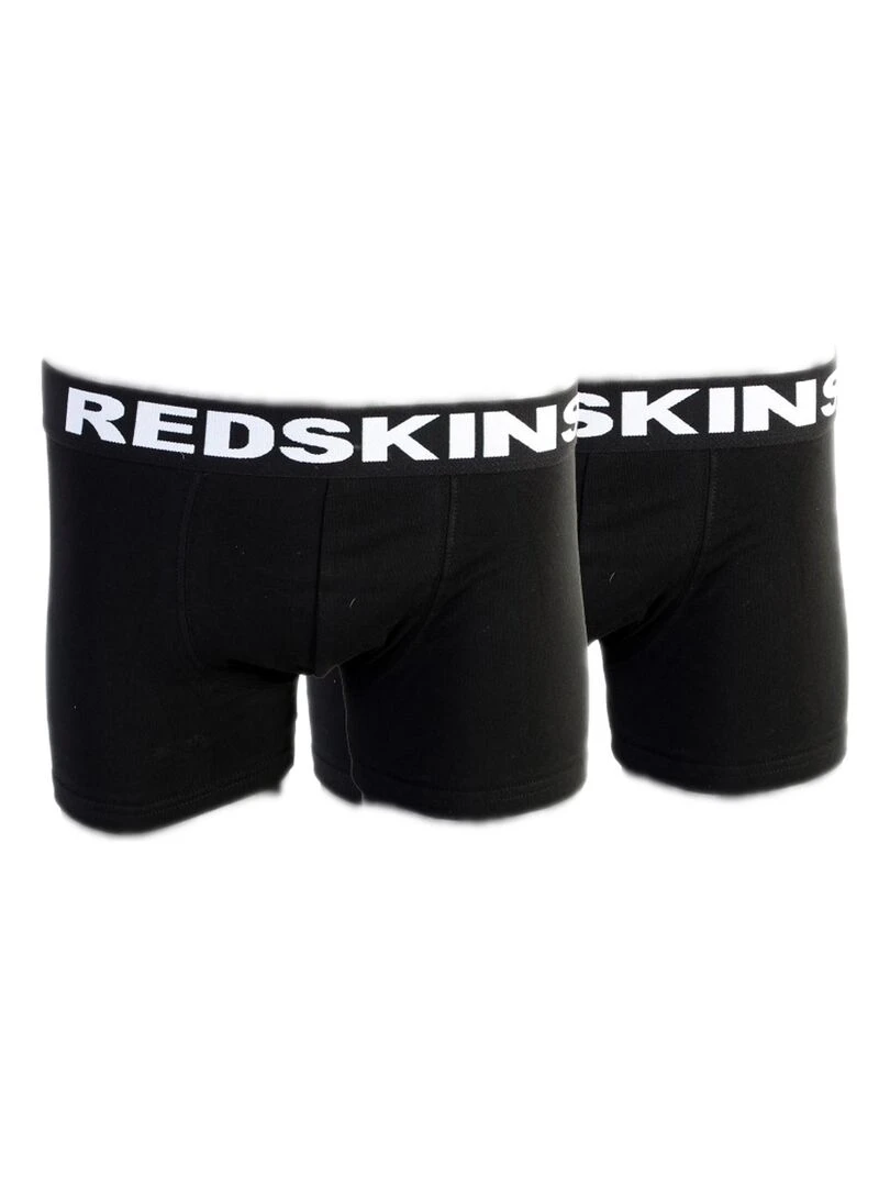Boxer Redskins Pack De 2 Bx01 Noir