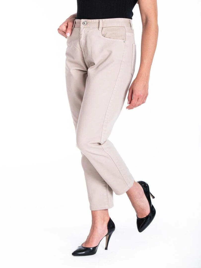 Jeans mom couleur NADIRA 'Rica Lewis' Beige