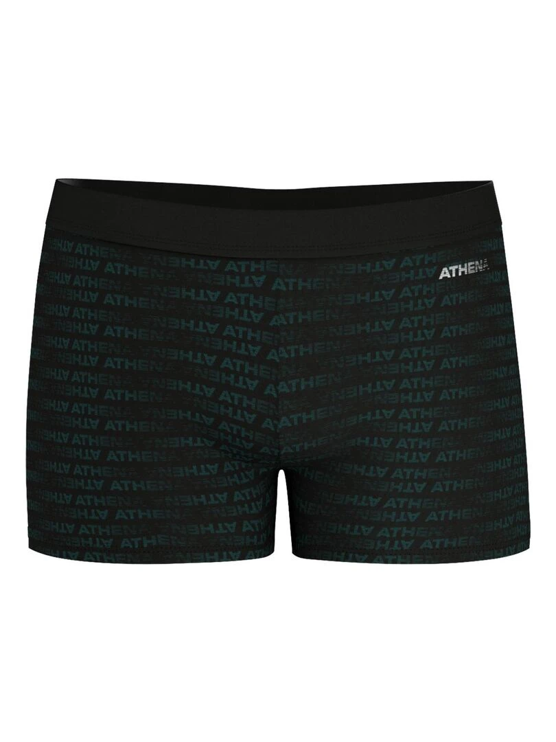 Boxer de bain homme Sport imprime Noir