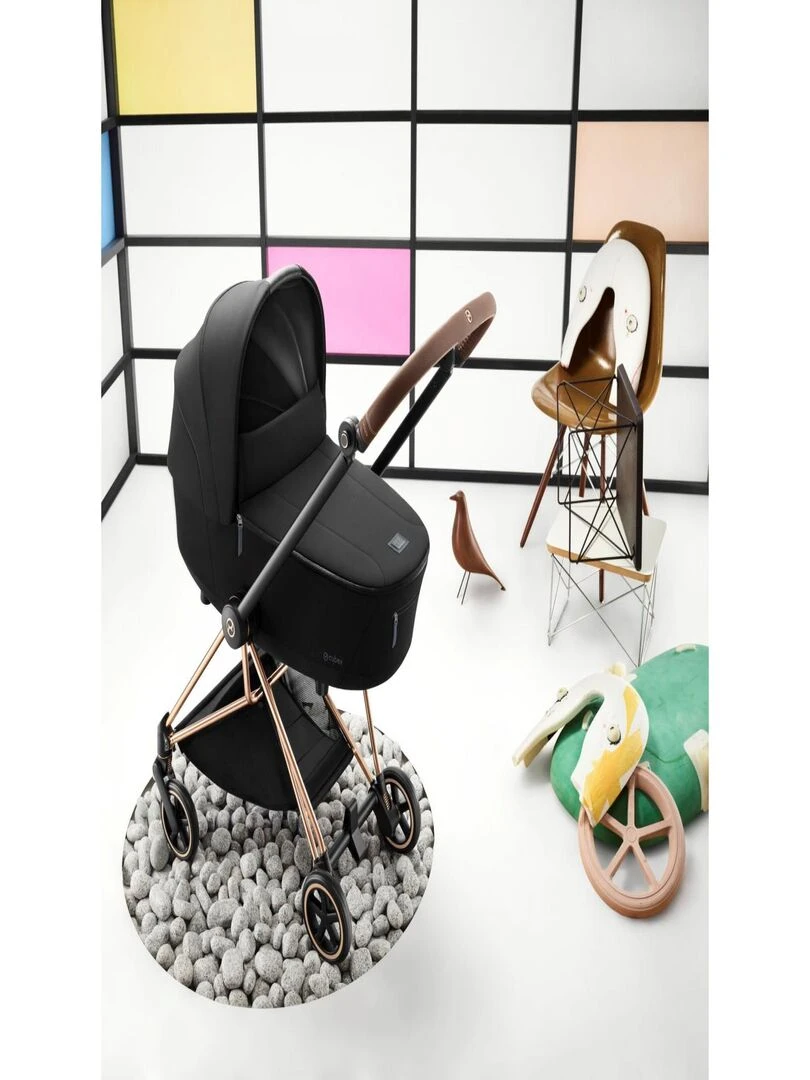 Nacelle luxueuse pour poussette Mios 3 Stardust Noir Noir