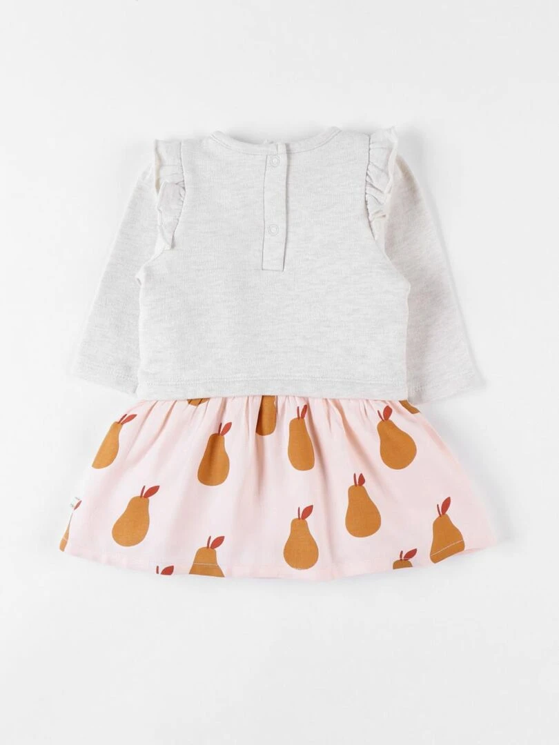Robe bi matière poires  clair/caramel   Noukie's   Beige