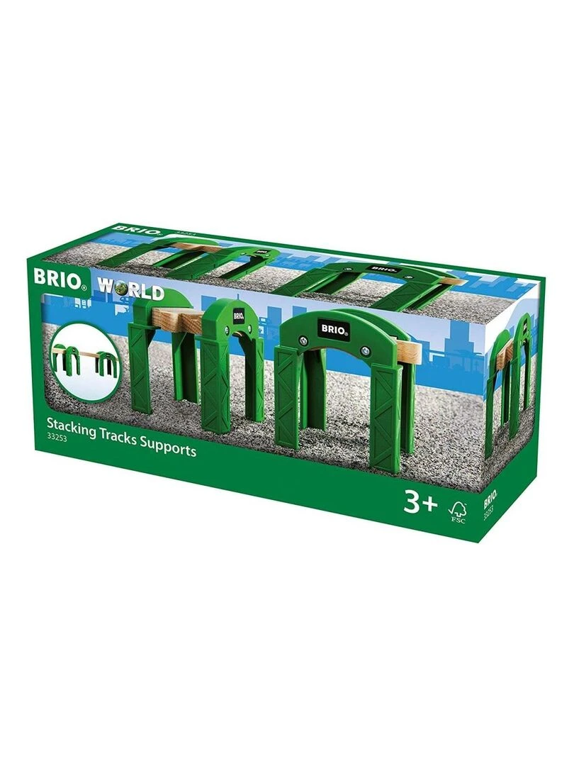 'brio' 33253 Supports De Pont Empilables Avec Rail Integre   N/A