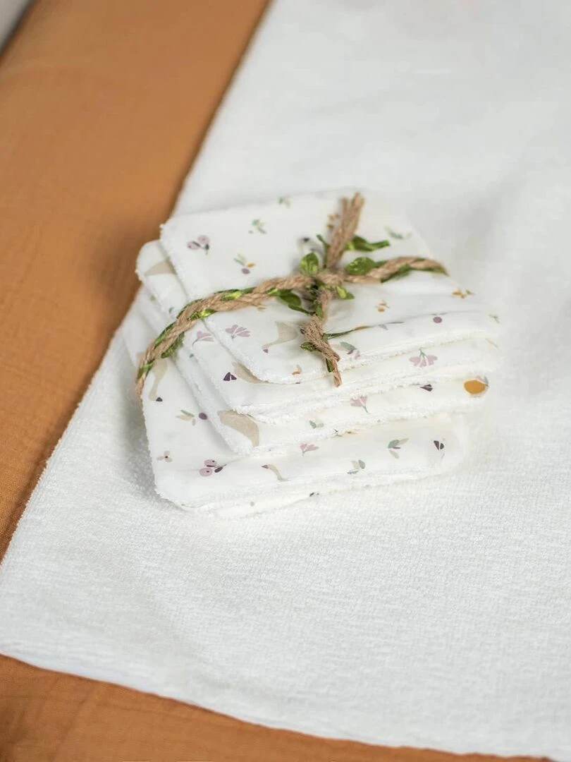 Lingettes bébé lavables 8 pièces  Sidonia   Ecru