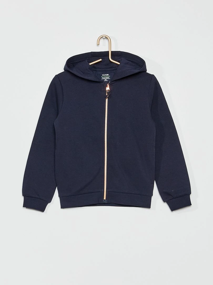 Veste à capuche bleu marine