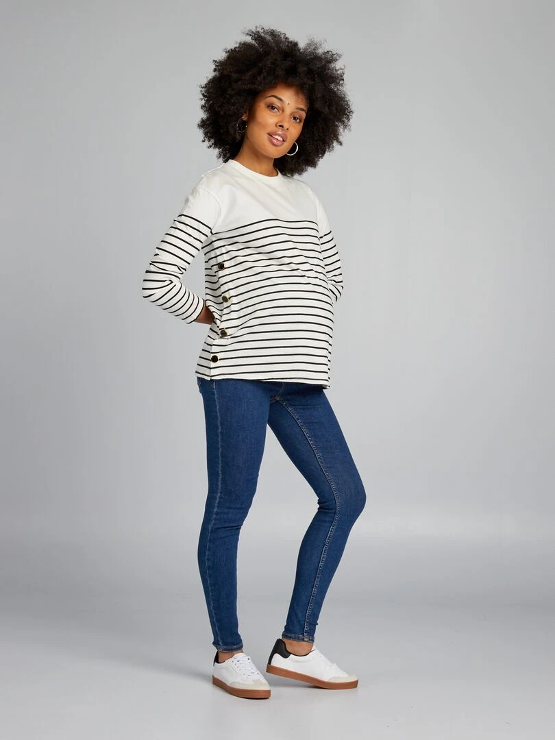 Jegging grossesse avec bandeau Bleu