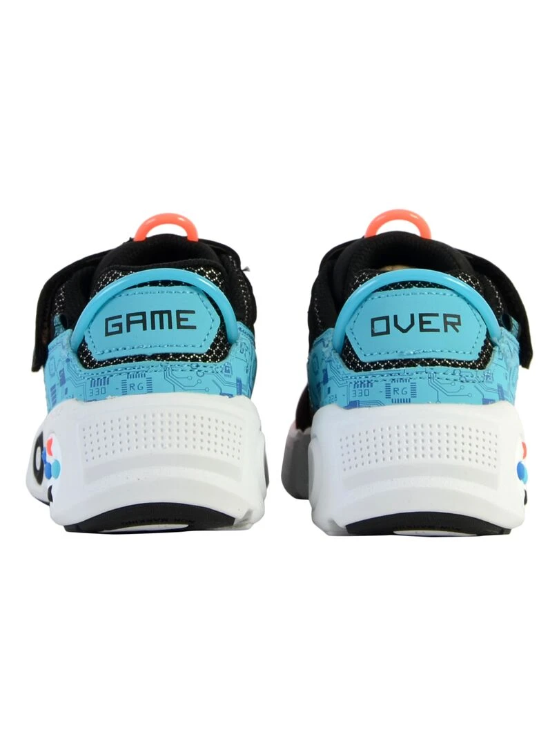 Basket Enfant à Scratch Skechers Gametronix   Noir