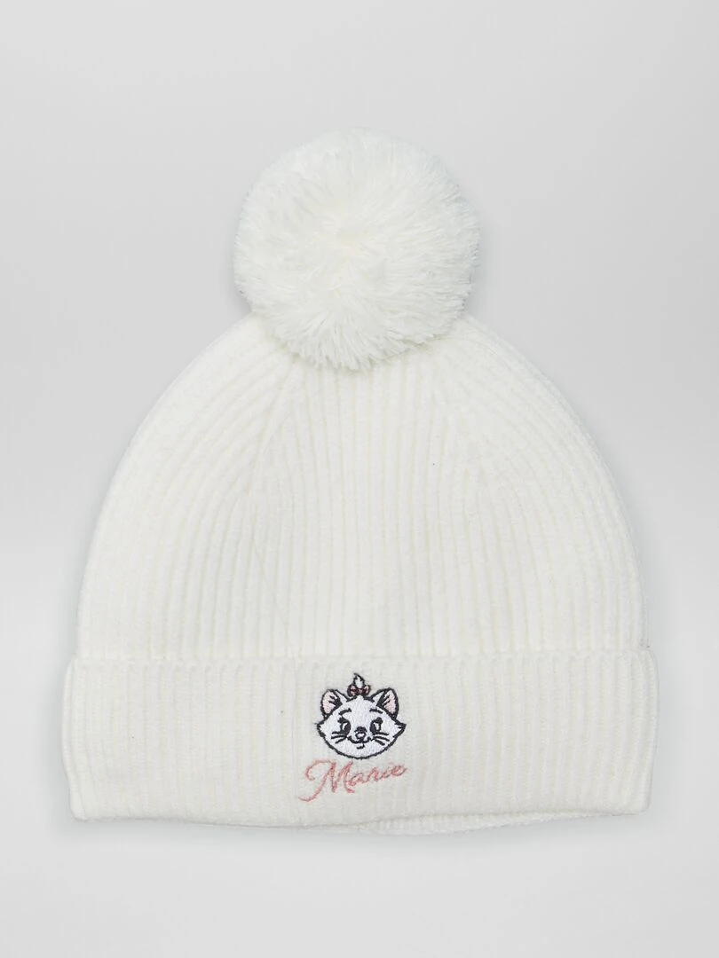 Bonnet + snoord 'Marie' des 'Aristochats' Blanc