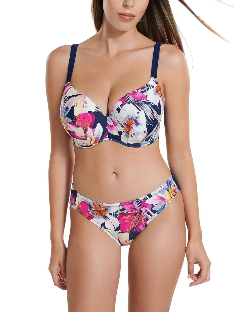 Bas maillot slip de bain à nouettes amovibles Tunis   Bleu
