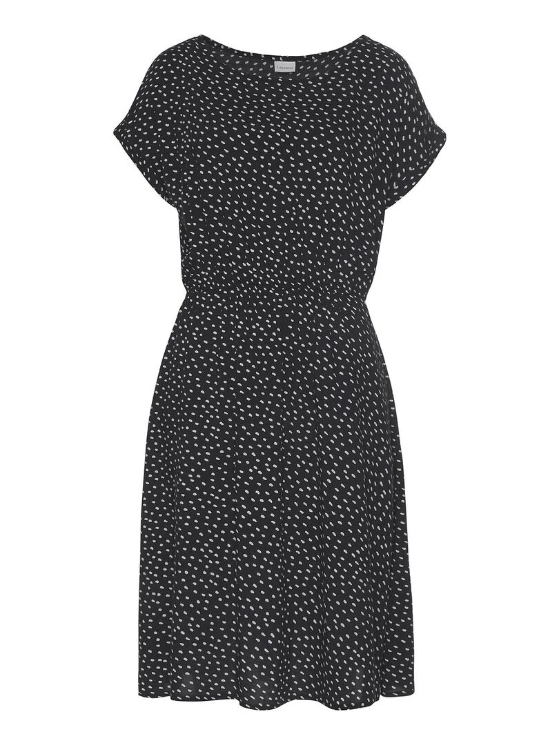 Robe estivale manches courtes Black And White Noir