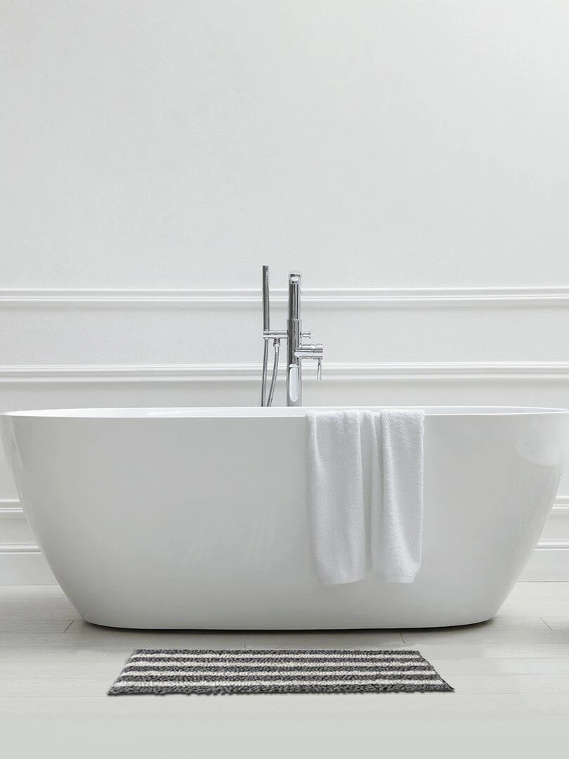 Guy Levasseur Tapis de bain en polyester fantaisie gris Gris
