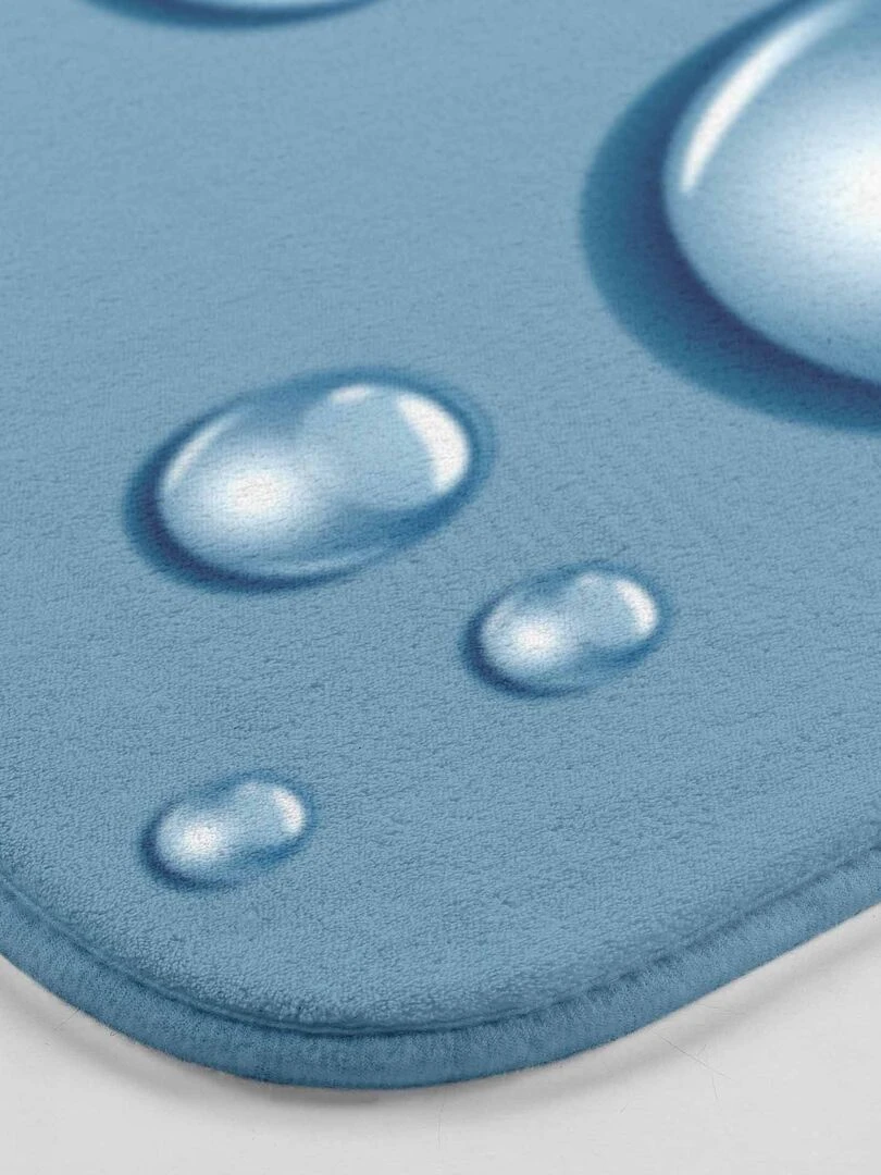 Tapis contour de WC 45 x 45 cm Bulles d eau   Bleu