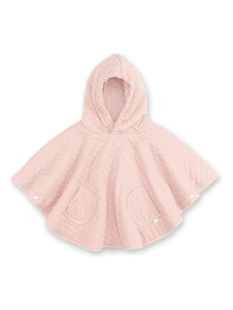 Bemini Poncho de voyage Pady Quilted et jersey Rose clair