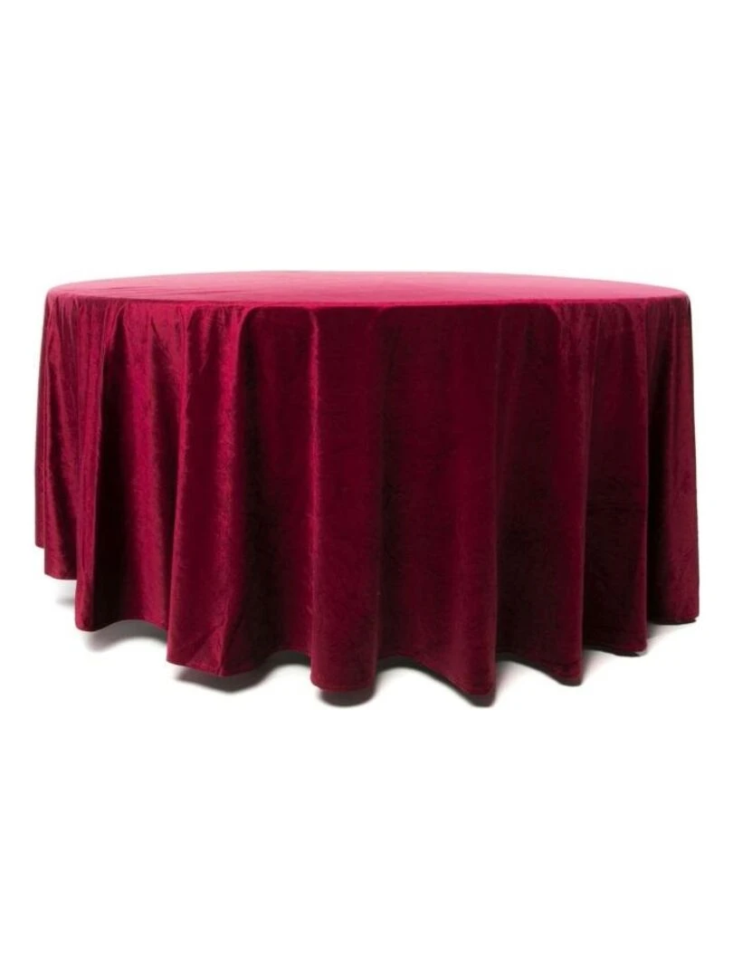 Grande Nappe ronde en velours Rose