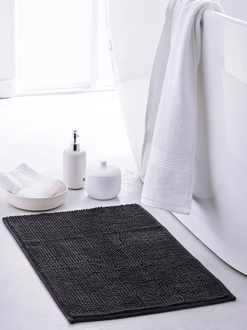 Tapis De Bain Bubble Uni 'essential' 'today' gris anthracite