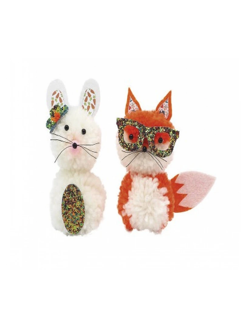 2 Animaux A Pompons A Creer   N/A