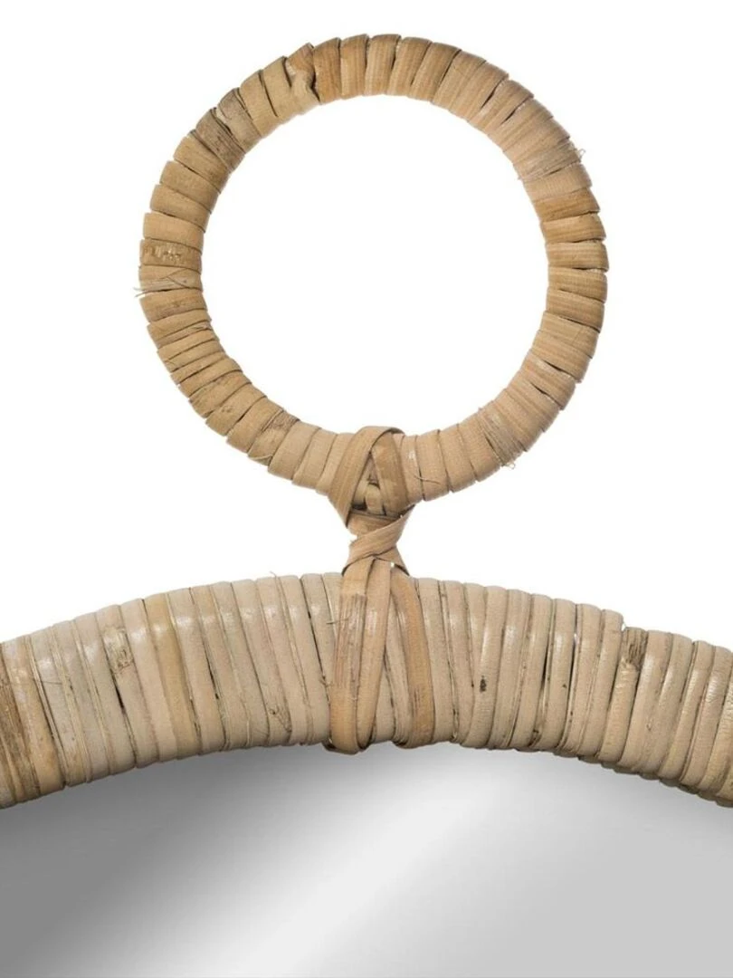 Miroir rotin rond D38 Beige