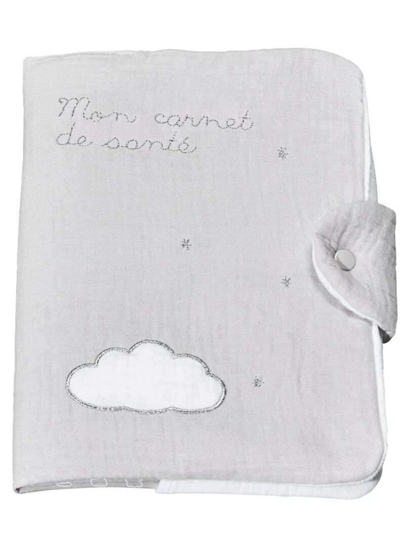 Protège carnet de santé en coton SAUTHON Gris
