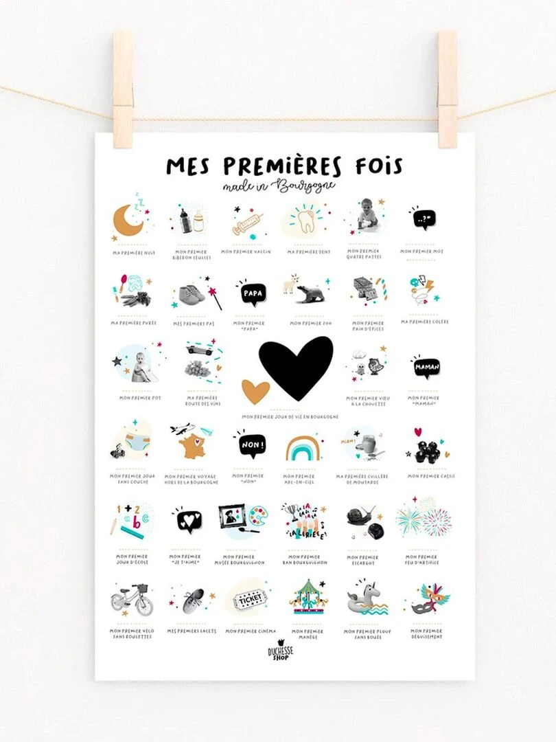 Affiche mes Premières Fois Bourgogne   Blanc Doré