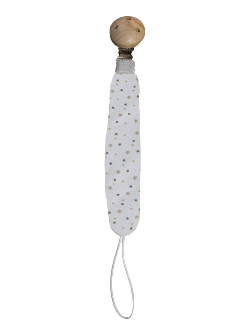Attache sucette "ETOILE" LES CHATOUNETS Blanc